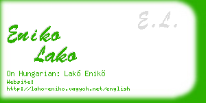 eniko lako business card
